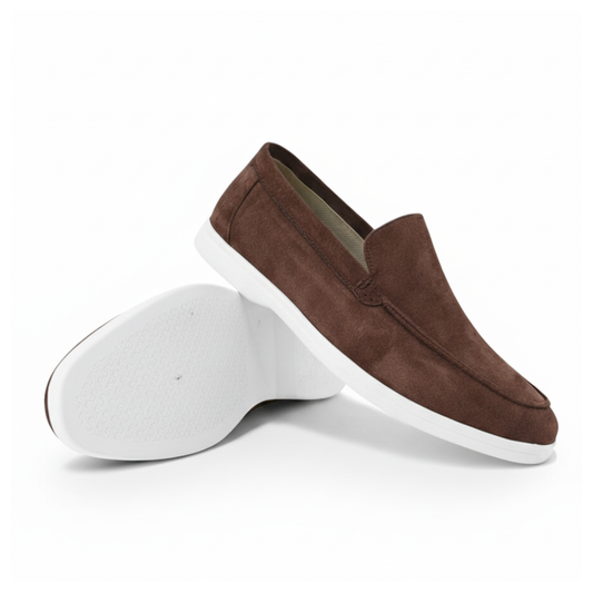 Suede Motion Loafers - Brown